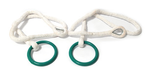 מתקן טבעות מקצועיות ברזל + חבל תלייה