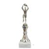 גביע דמות כדורסלן מוגבה כסף