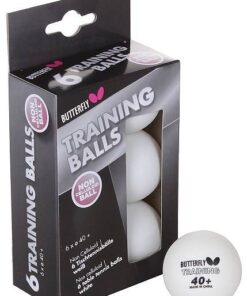 6 כדורי טניס שולחן בטרפליי מפלסטיק לאימון +Butterfly Play Live 40