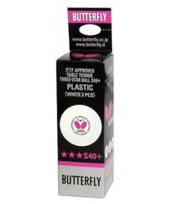 3 כדורי טניס שולחן בטרפליי 3 כוכבים תחרותי +Butterfly S40