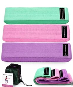 סט 3 גומיות התנגדות לרגליים מבד