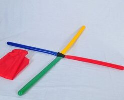 סולם X רצפתי 4 שלבים רכים צבעונים