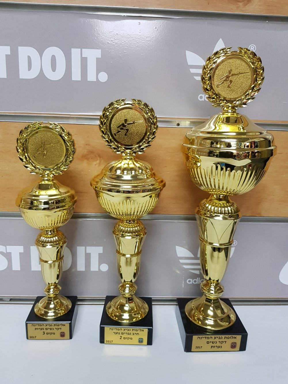סט גביעים לכל ענף +כיתוב הוקרה