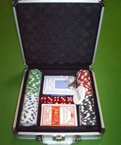 מזוודת פוקר מקצועית הכוללת 100 ג'יטונים