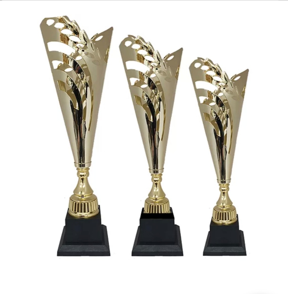 גביע עלים חרוט  מתכת יוקרתי