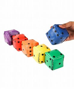 סט 6 קוביות פוף בצבעי הקשת