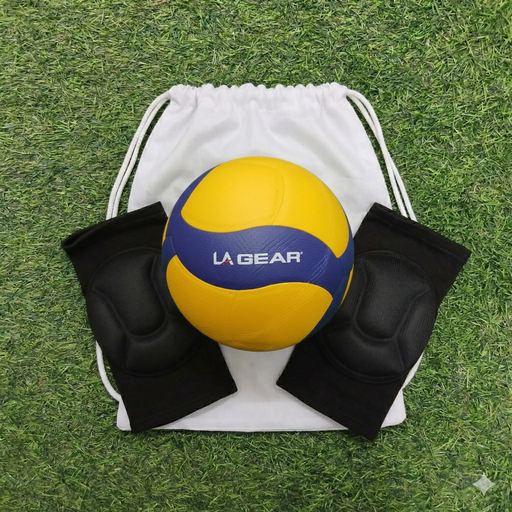 ערכת כדורעף בסיסית – כדור + זוג בירכיות ותיק